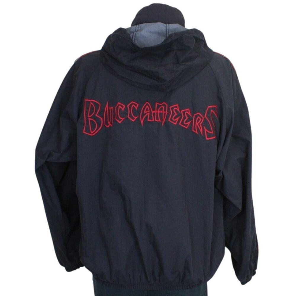 Vintage Tampa Bay Buccaneers Spell Out Hooded Y2K Windbreaker L Pro Player